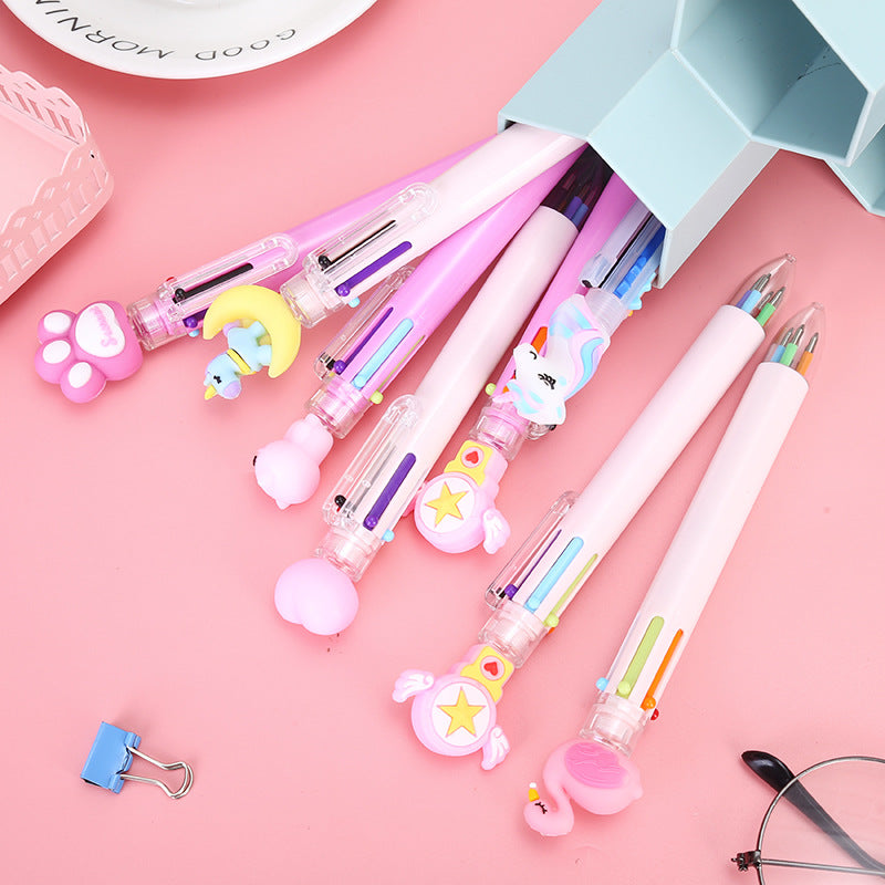 Wholesale Plastic Cartoon Pig Colorful Ballpoint Pen